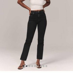 Abercrombie & Fitch Ankle Straight Ultra High Rise Curve Love Jeans